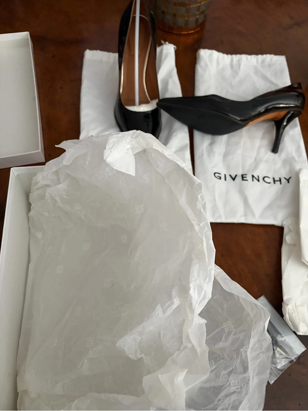 Givenchy Black Patent heels size 8